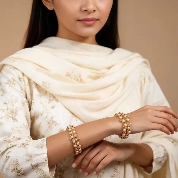 Copper_Base_With_Gold_Plated_Gulmohari_Moti_Bangles
