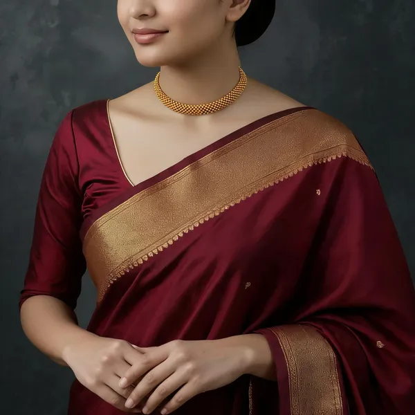 Copper_Base_With_Gold_Plated_Sarasvati_Kolhapuri_Thushi