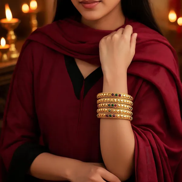 Copper_Base_With_Gold_Plated_Ashthdhara_Atique_Bangles