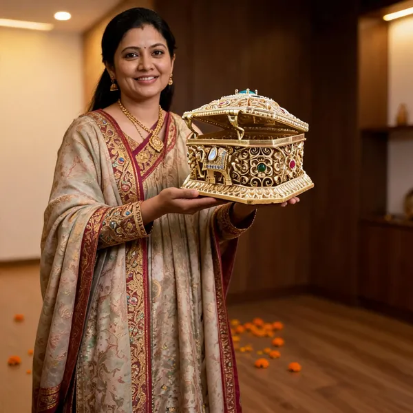 Copper_Base_With_Gold_Plated_Antique_Haldi_Kumkum_Karande