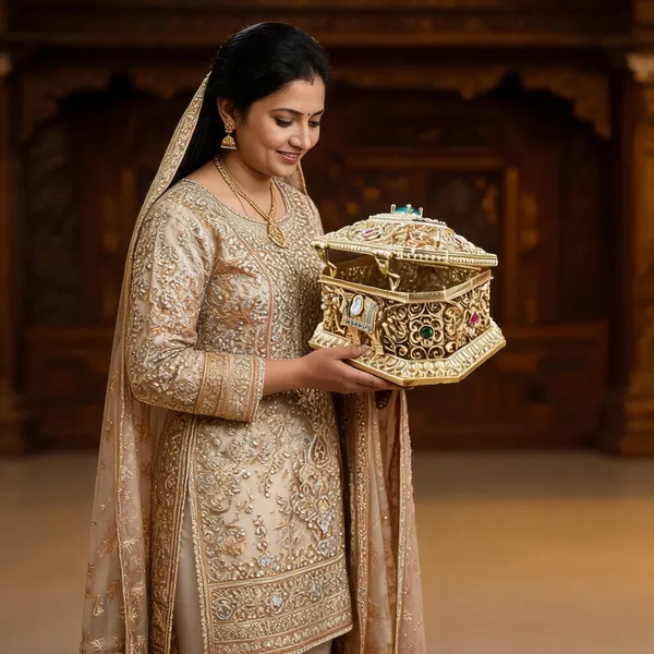 Copper_Base_With_Gold_Plated_Antique_Haldi_Kumkum_Karande