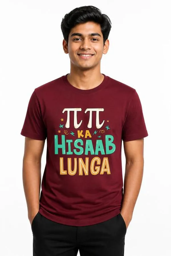 Maroon_Cotton_Biowash_T-Shirt_For_Men