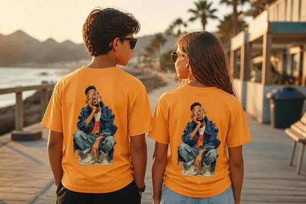Orange_Polyester_T-Shirt_For_Men_And_Women