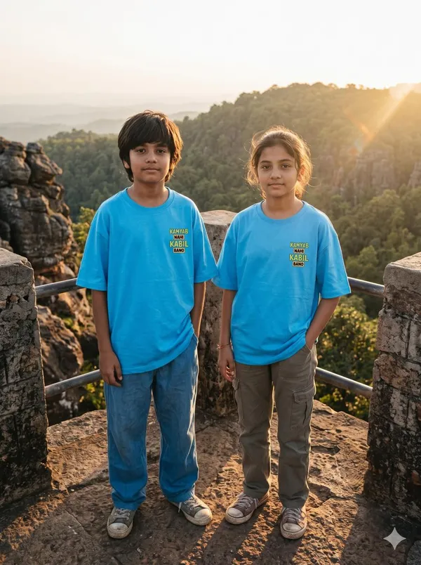 Blue_Cotton_Biowash_T-Shirt_For_Kids