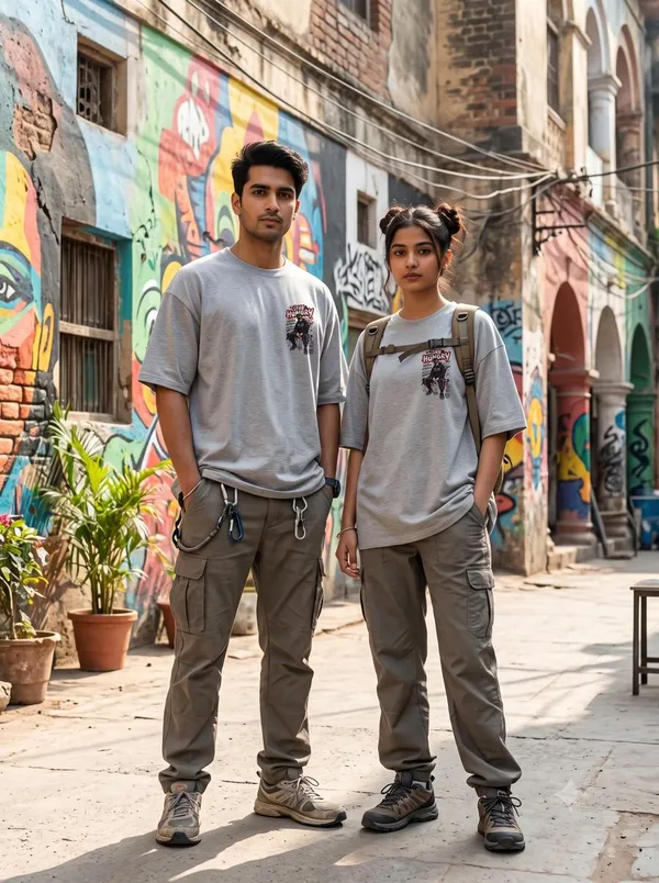 Grey_Cotton_Biowash_T-Shirt_For_Men_And_Women
