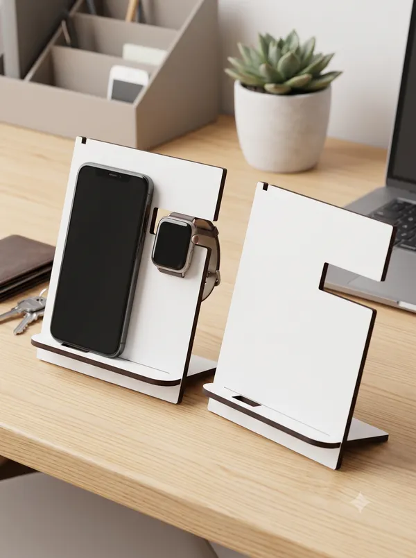 White_Mdf_Phone_Stand_For_Desk_Use