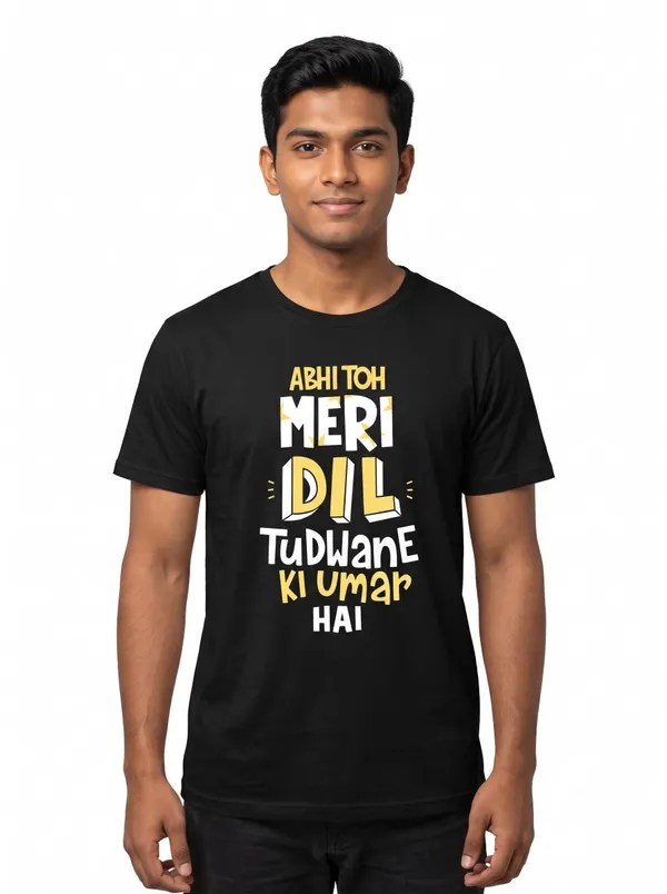 Black_Cotton_Biowash_T-Shirt_For_Men