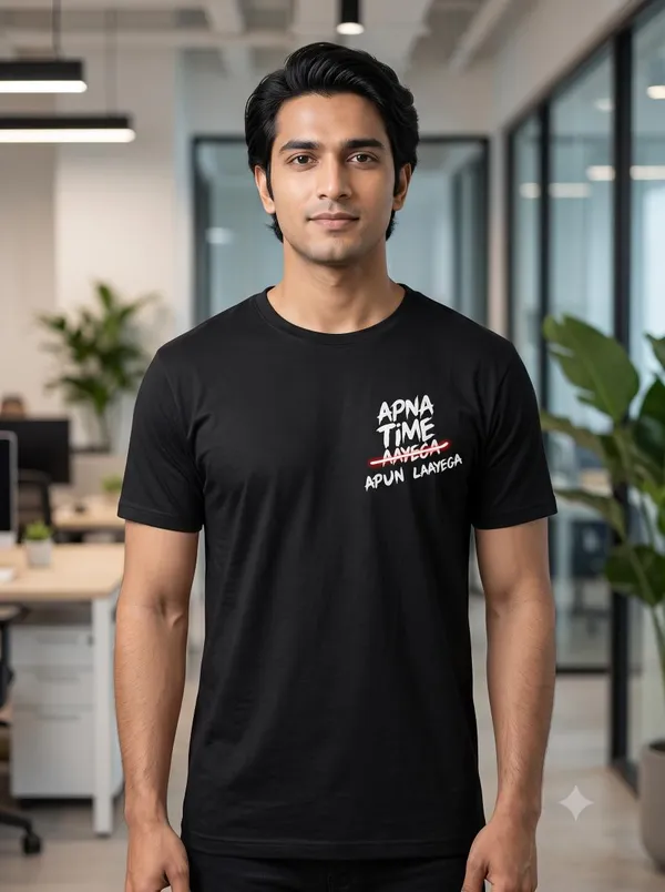 Black_Cotton_Biowash_T-Shirt_For_Men