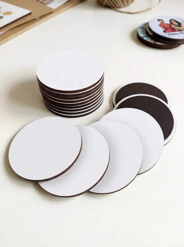 White_Mdf_Coaster_For_Table_Protection