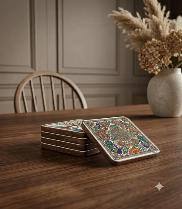 Brown_Mdf_Coaster_For_Table_Protection