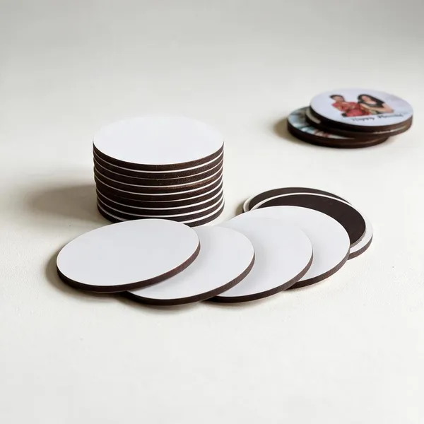 White_Mdf_Coaster_For_Table_Protection