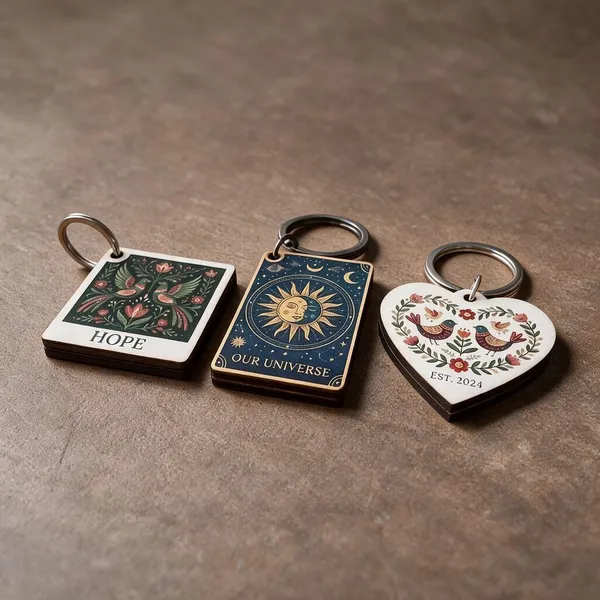 White_Mdf_Keychain_For_Keys_And_Bags_Pack_Of_5