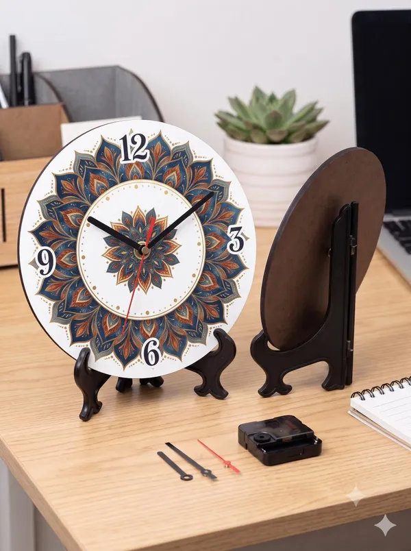 Brown_Mdf_Table_Clock_For_Desk_Decor