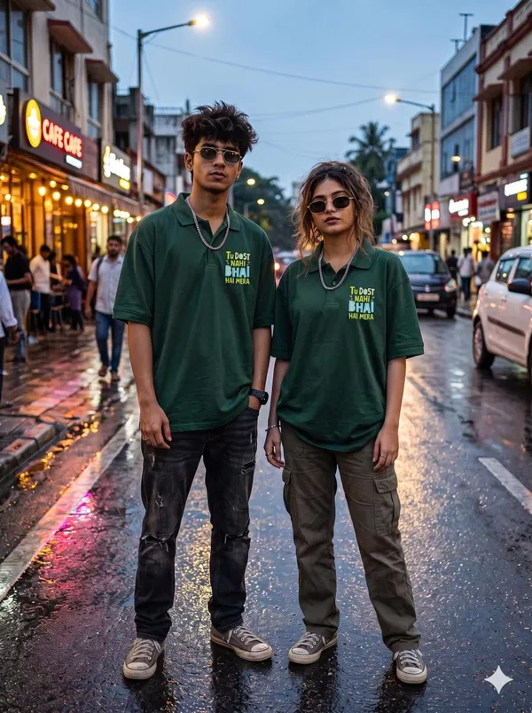 Green_Polyester_Polo_T-Shirt_For_Men_And_Women