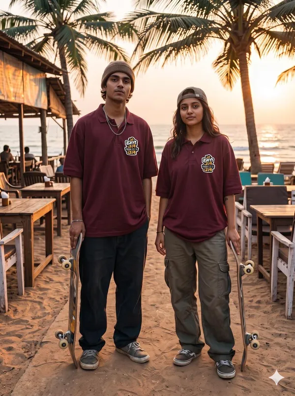 Maroon_Polyester_Polo_T-Shirt_For_Men_And_Women