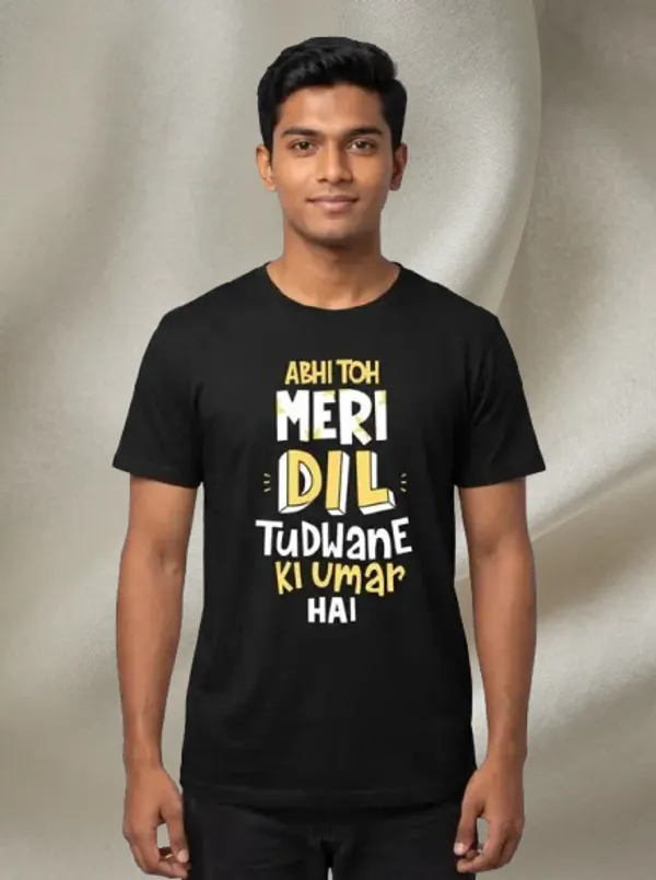 Black_Cotton_Biowash_T-Shirt_For_Men