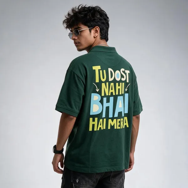 Green_Polyester_Polo_T-Shirt_For_Men_And_Women