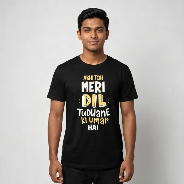 Black_Cotton_Biowash_T-Shirt_For_Men