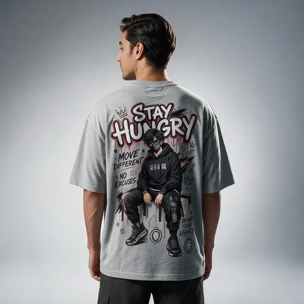 Grey_Cotton_Biowash_T-Shirt_For_Men_And_Women