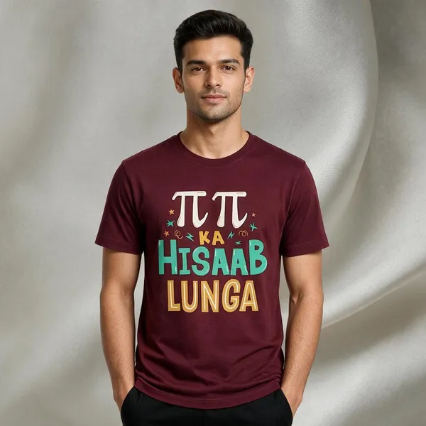 Maroon_Cotton_Biowash_T-Shirt_For_Men
