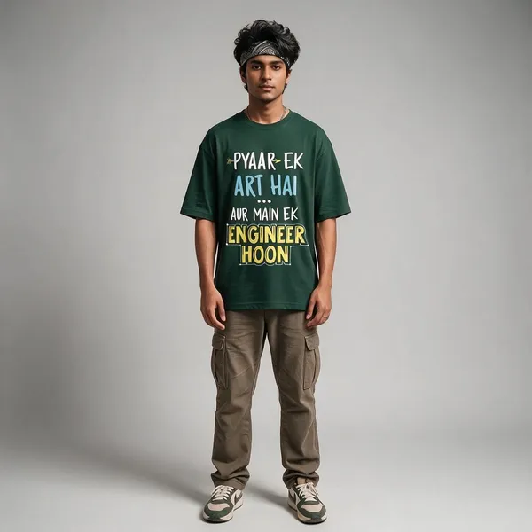 Green_Cotton_Biowash_T-Shirt_For_Men_And_Women