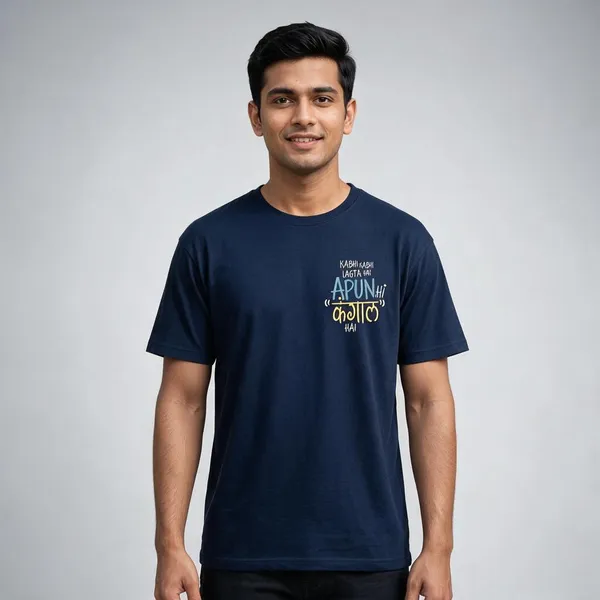 Navy_Cotton_Biowash_T-Shirt_For_Men