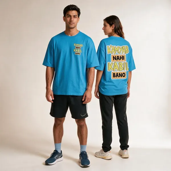 Blue_Polyester_T-Shirt_For_Men_And_Women_Pack_Of_2