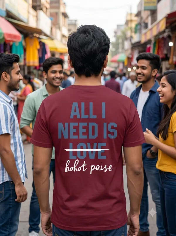 Maroon_Cotton_Biowash_T-Shirt_For_Men