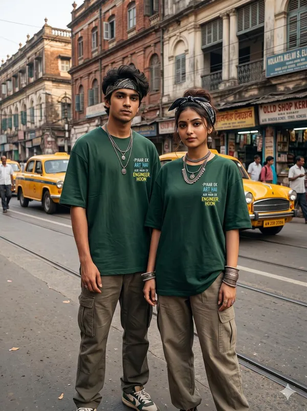 Green_Cotton_Biowash_T-Shirt_For_Men_And_Women