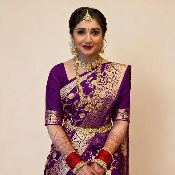 Purple_Soft_Lichi_Silk_Jacquard_Saree_For_Women