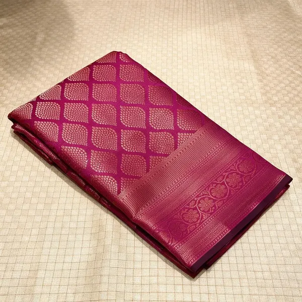 Pink_Soft_Lichi_Silk_Jacquard_Saree_For_Women