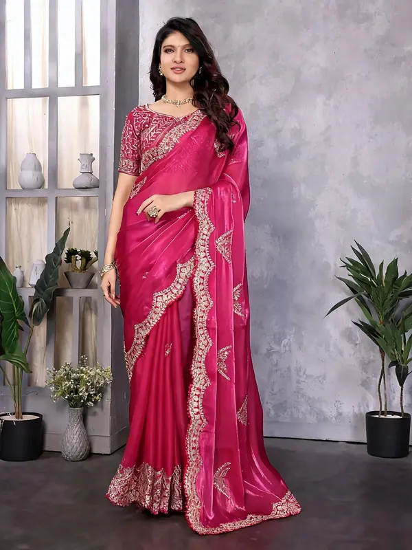 Pink_Silk_Embroidered_Saree_With_Unstitched_Blouse_For_Women
