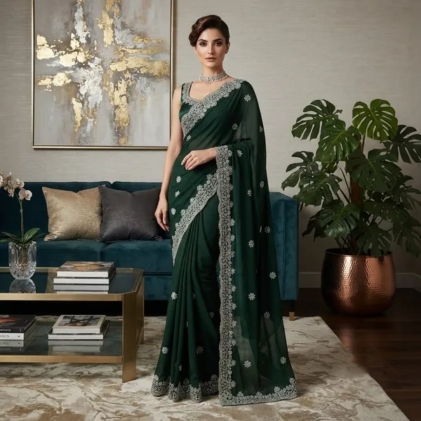Green_Silk_Embellished_Saree_For_Women