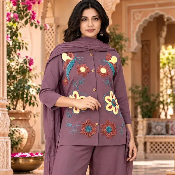 Purple_Pure_Nv_Herring_Embroidered_Kurti_Palazzo_With_Dupatta_For_Women