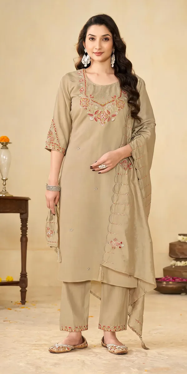 Cream_Marina_Silk_Ethnic_Motifs_Embroidered_Kurti_Palazzo_With_Dupatta_For_Women
