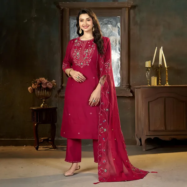 Pink_Marina_Silk_Embroidered_Kurti_Palazzo_With_Dupatta_For_Women