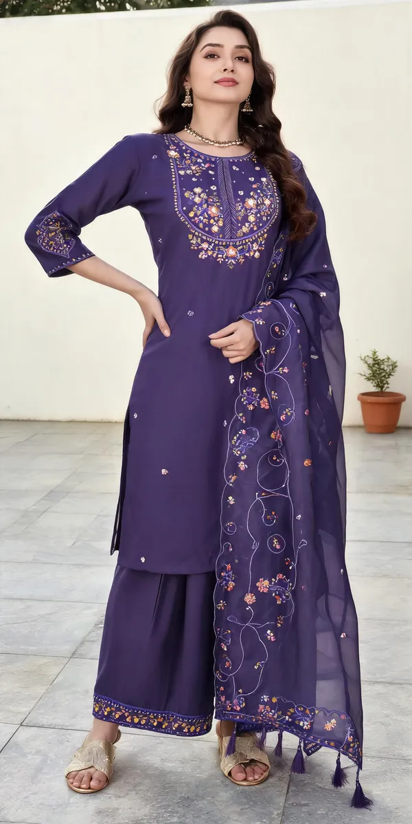 Violet_Marina_Silk_Embroidered_Kurti_Palazzo_With_Dupatta_For_Women