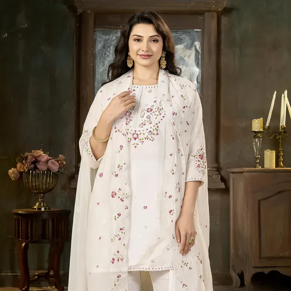 White_Marina_Silk_Embroidered_Kurti_With_Palazzo_And_Dupatta_For_Women