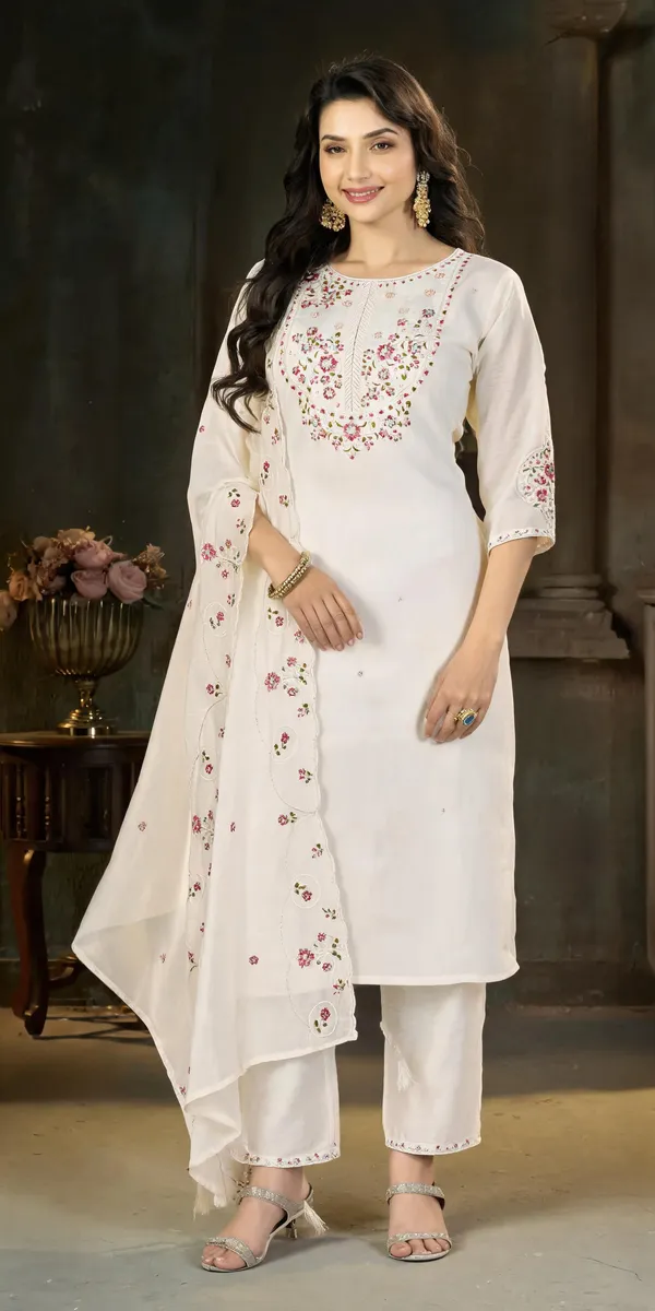 White_Marina_Silk_Embroidered_Kurti_With_Palazzo_And_Dupatta_For_Women