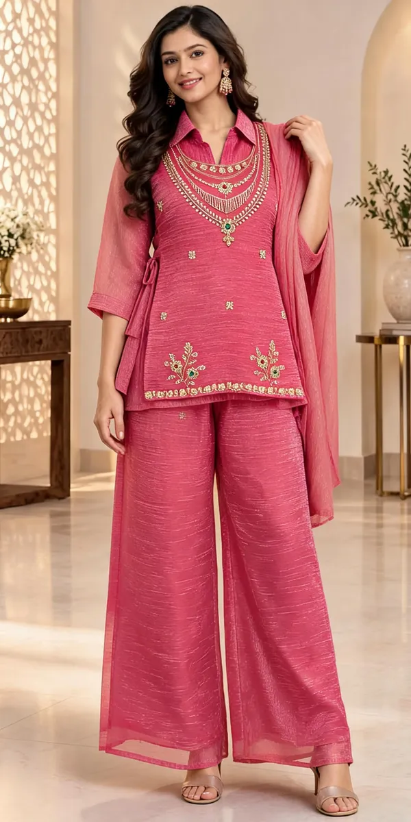 Pink_Rich_Salsa_Embroidered_Kurti_Palazzo_With_Dupatta_For_Women