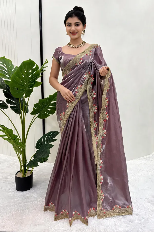 Grey_Silk_Embellished_Saree_For_Women