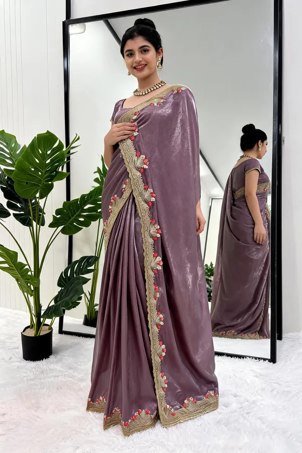 Grey_Silk_Embellished_Saree_For_Women