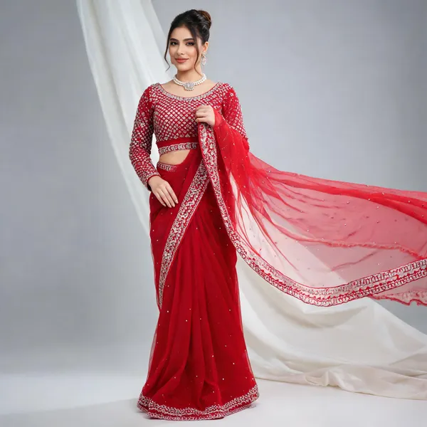 Red_Silk_Embroidered_Festive_Saree_For_Women