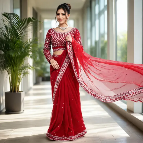 Red_Silk_Embroidered_Festive_Saree_For_Women