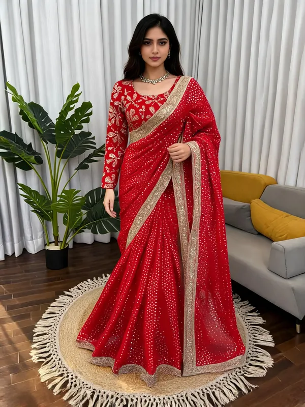 Red_Silk_Embellished_Designer_Saree_For_Women