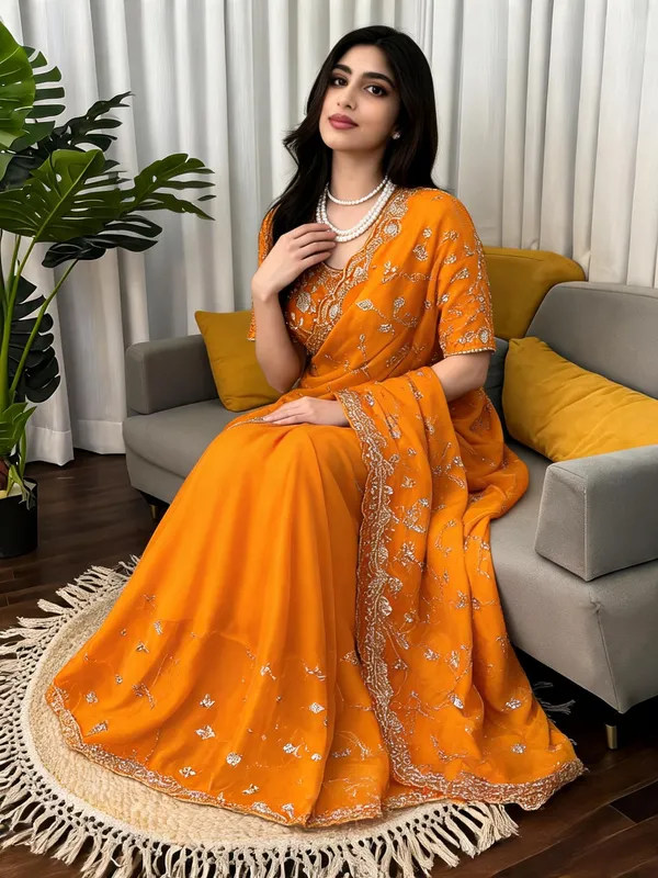 Yellow_Silk_Embellished_Saree_For_Women
