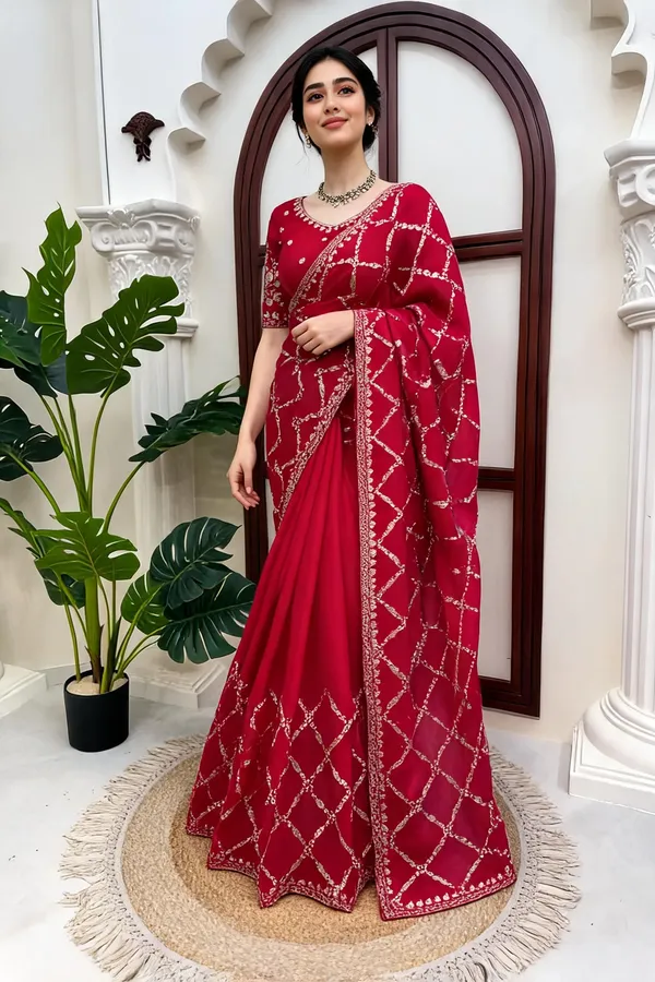 Pink_Silk_Embellished_Saree_For_Women