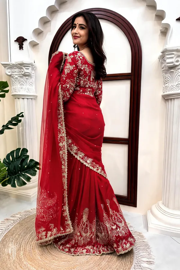 Red_Silk_Embellished_Saree_For_Women