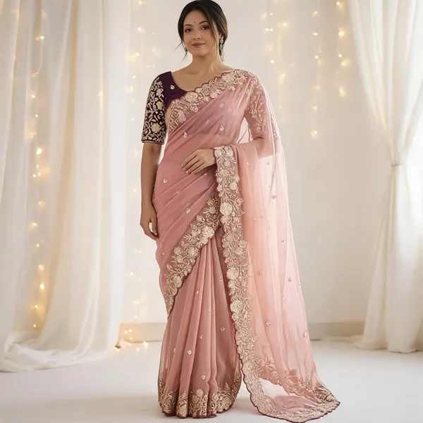 Light_Pink_Shimmer_Georgette_Scalloped_Border_Sequin_Embroidery_Saree_For_Women