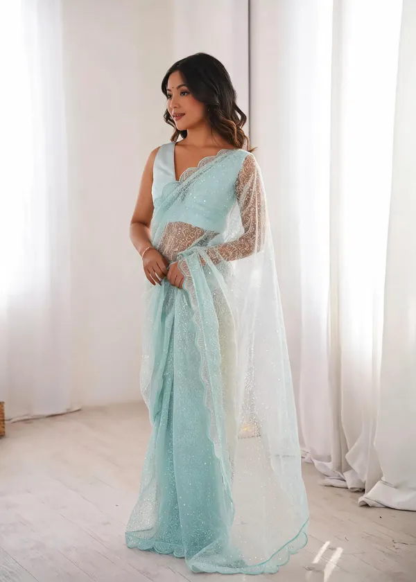 Sky_Blue_Silk_Shimmer_Designer_Saree_For_Women